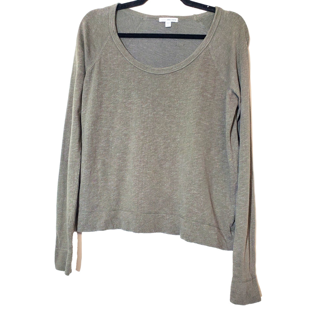 JAMES PERSE Womens 2 Vintage‎ French Terry Raglan Pullover Sweatshirt WXT3964CU